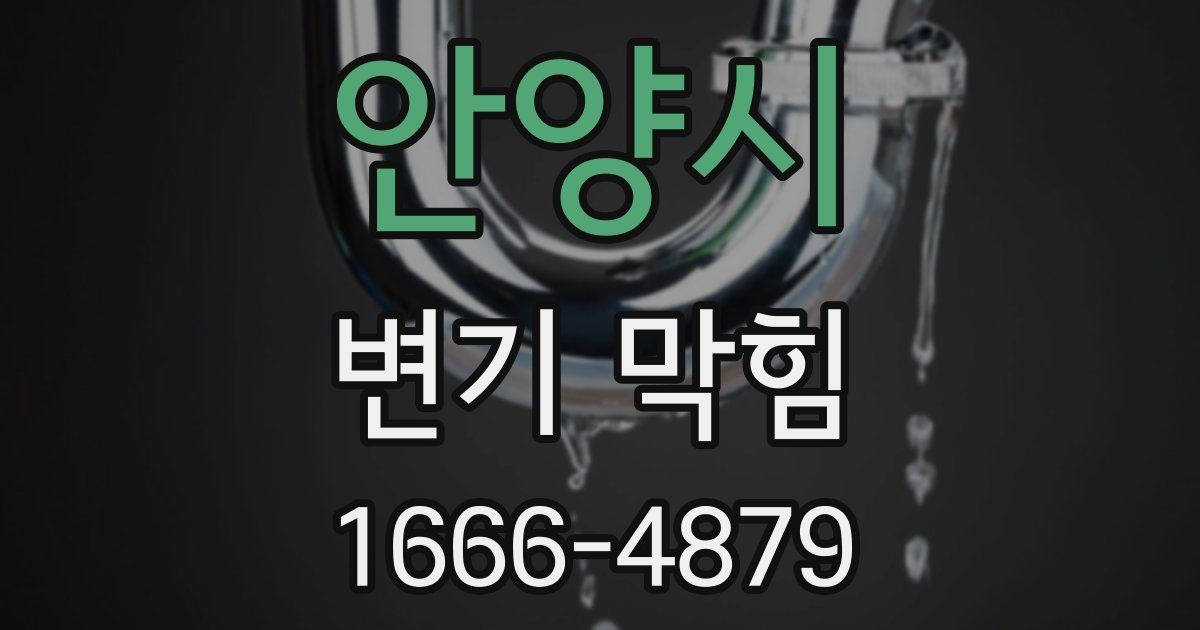 안양시 변기 막힘