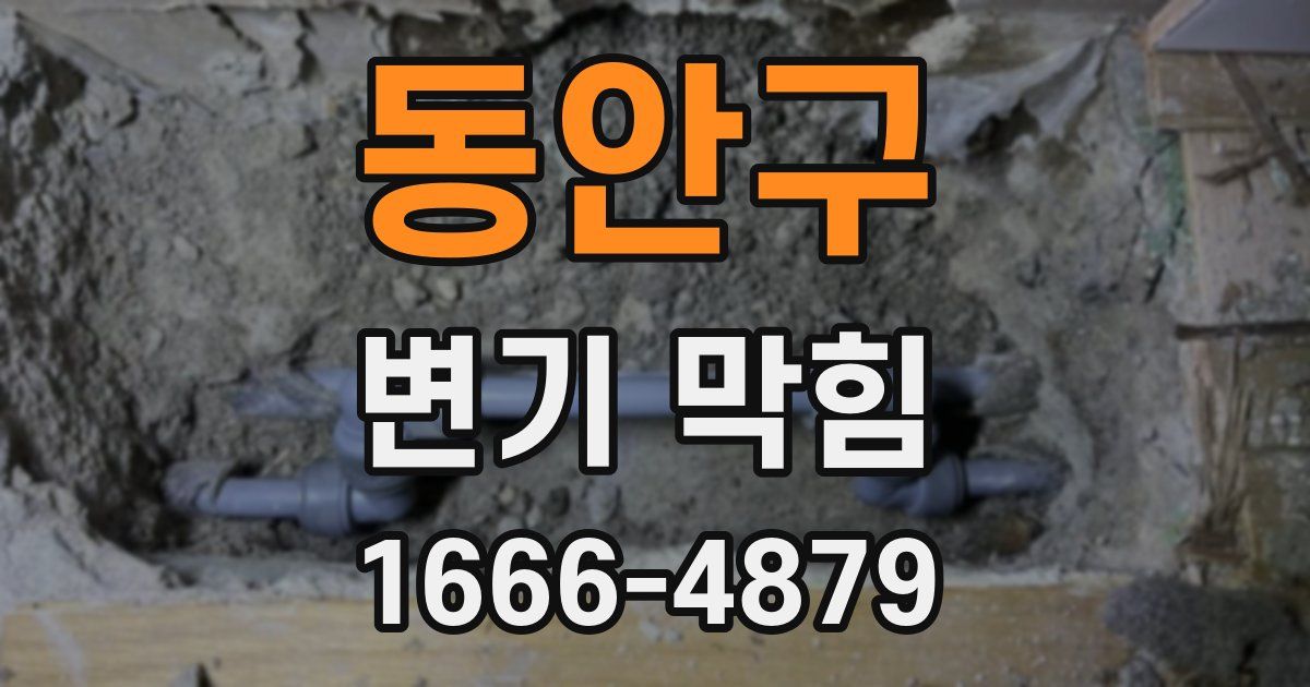 동안구 변기 막힘