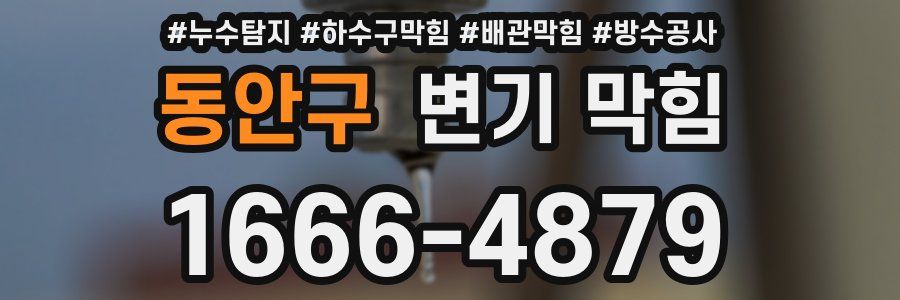 동안구 변기 막힘