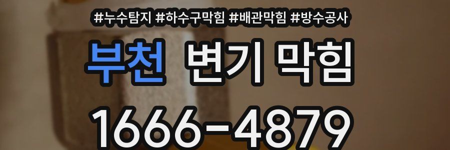 부천 변기 막힘