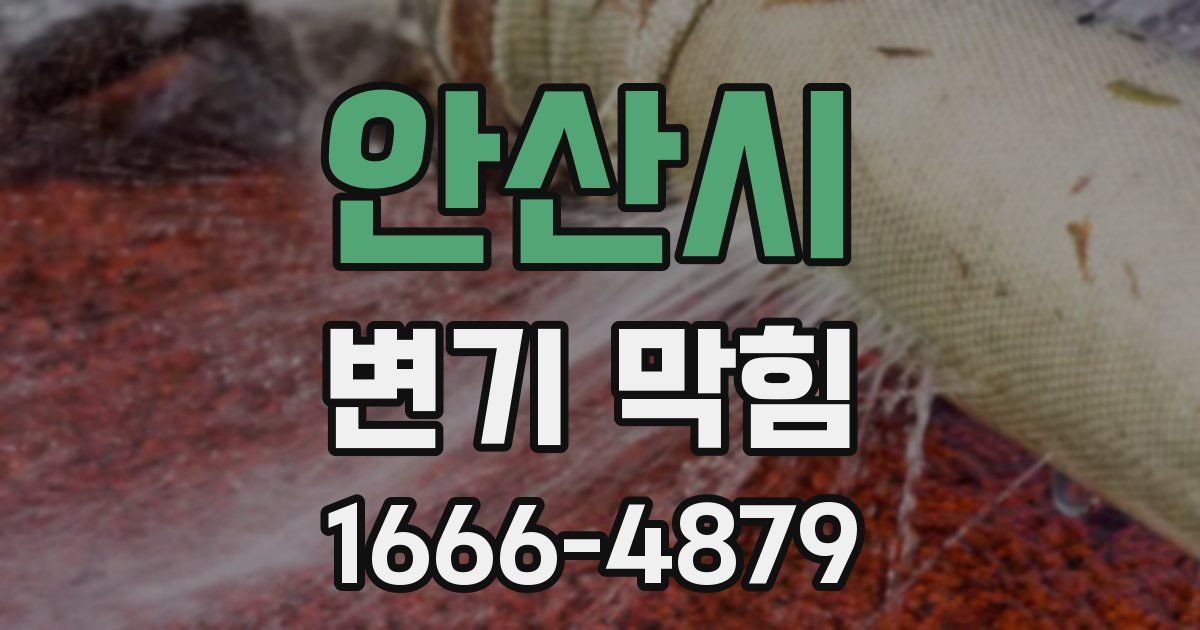 안산시 변기 막힘
