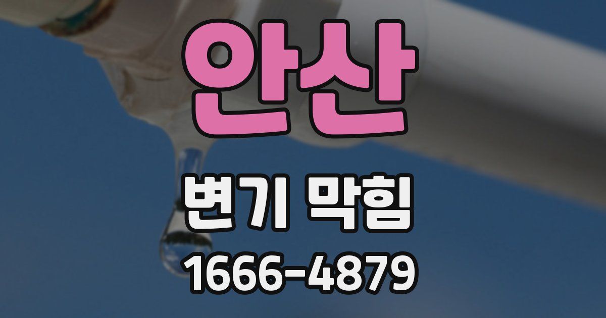 안산 변기 막힘