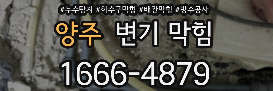 양주 변기 막힘