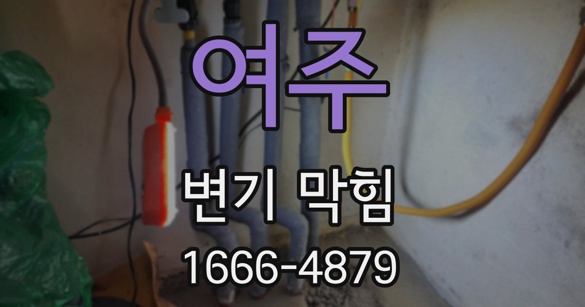여주 변기 막힘