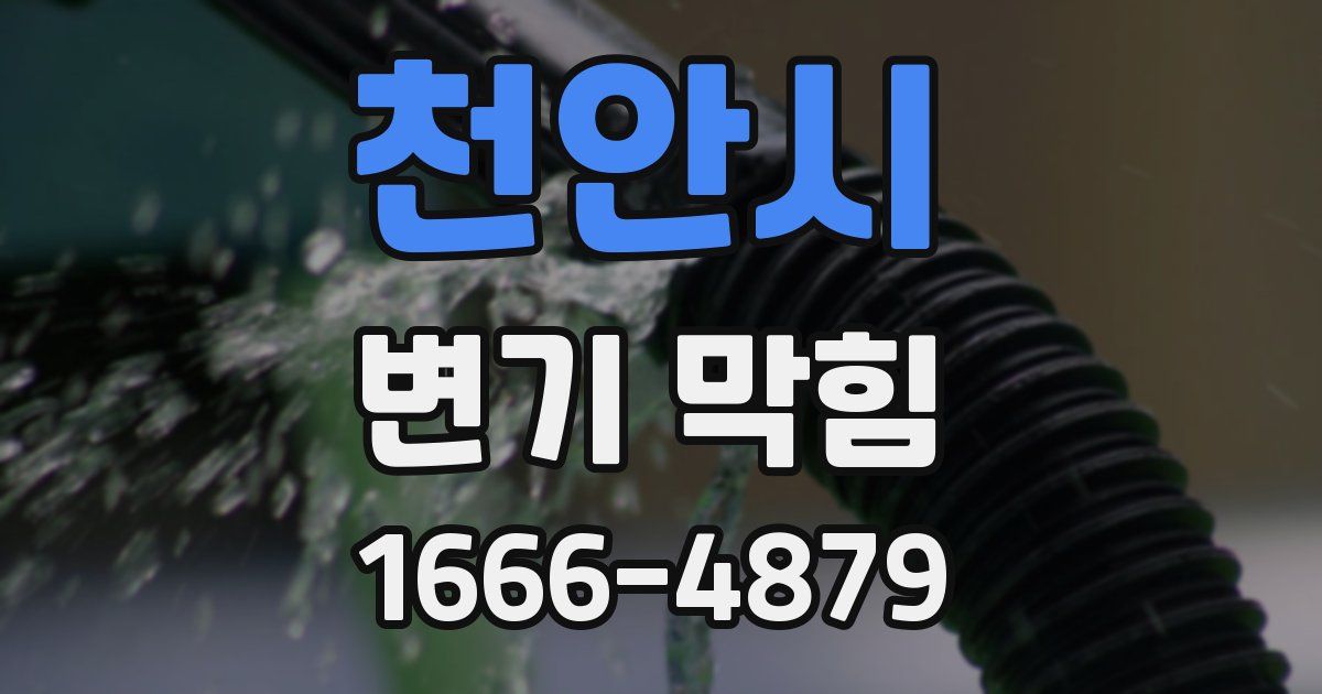 천안시 변기 막힘