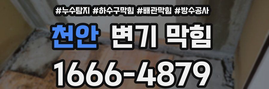 천안 변기 막힘
