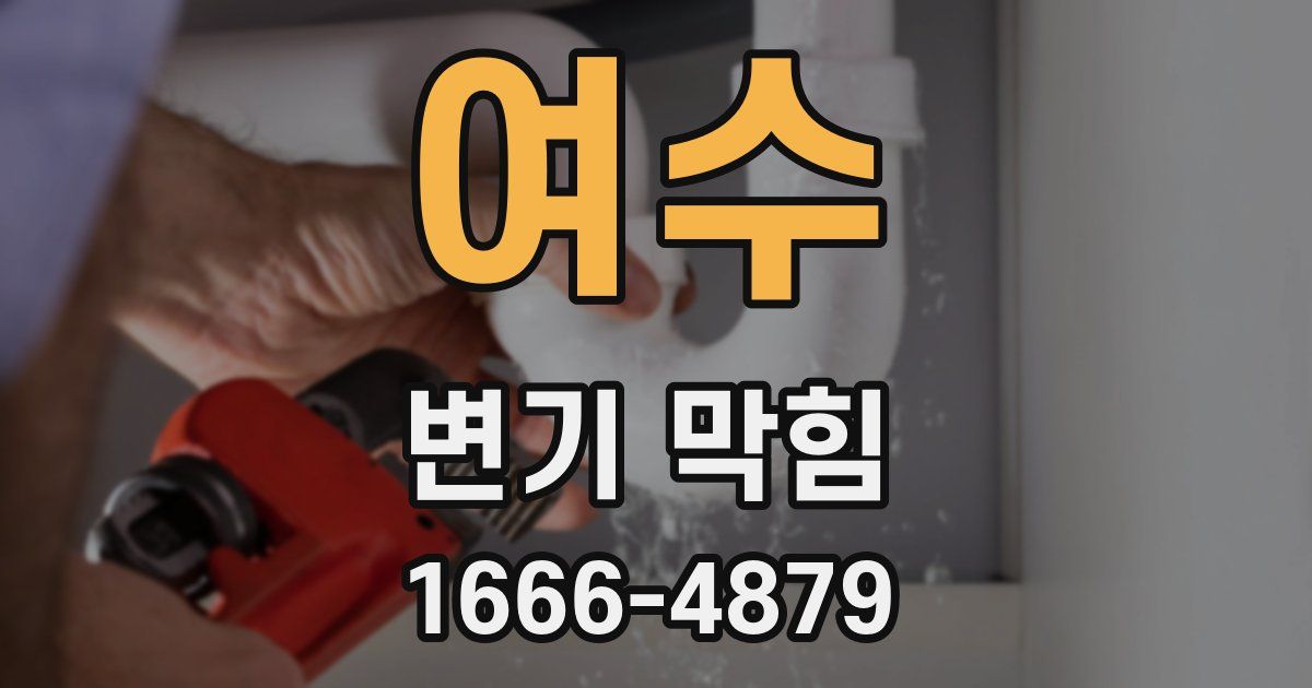 여수 변기 막힘