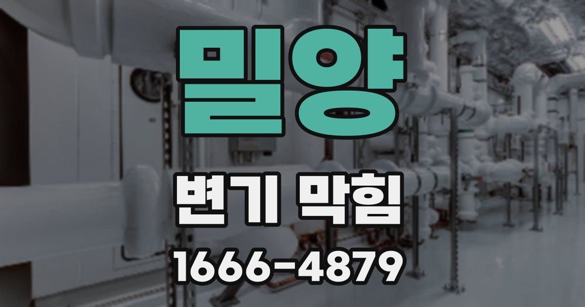밀양 변기 막힘