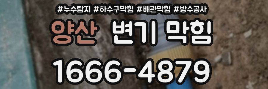 양산 변기 막힘
