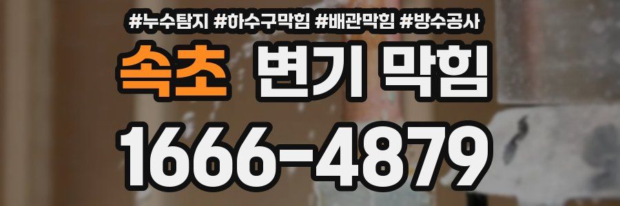 속초 변기 막힘