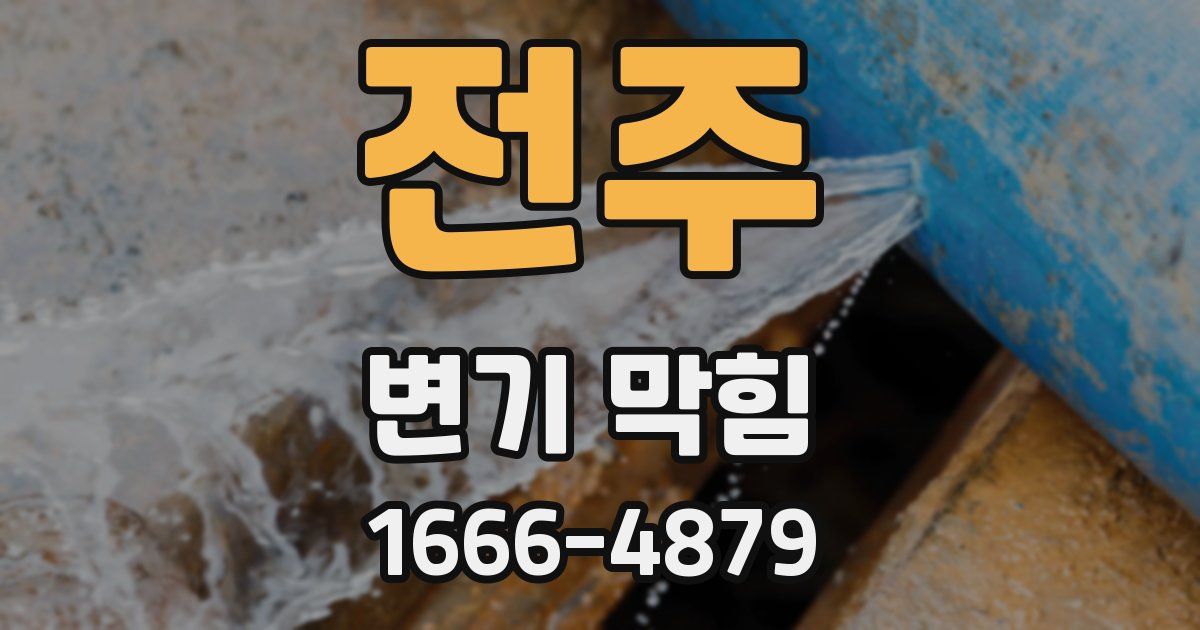 전주 변기 막힘