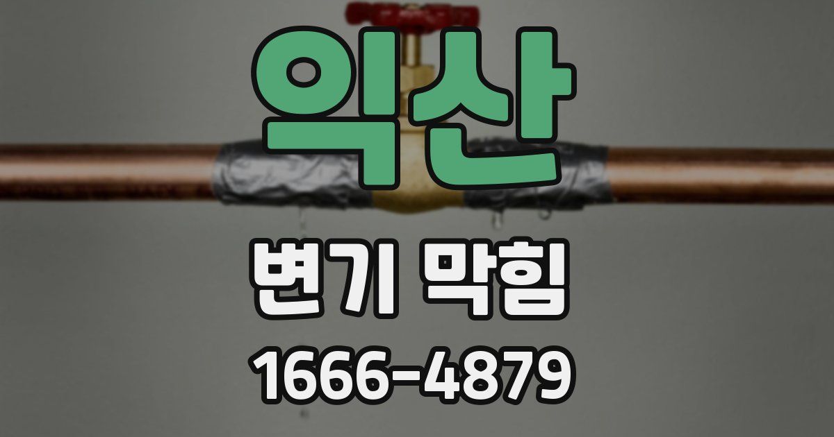 익산 변기 막힘