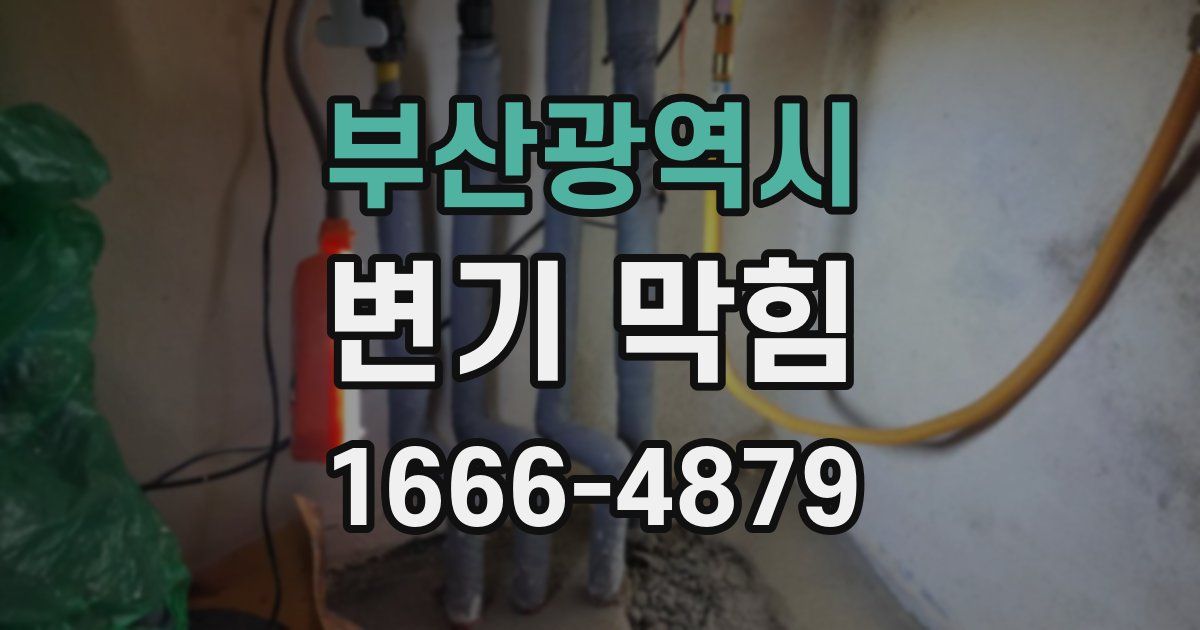 부산광역시 변기 막힘