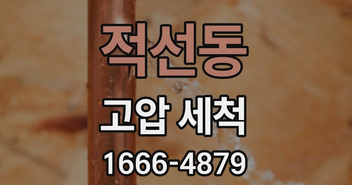 적선동 고압 세척