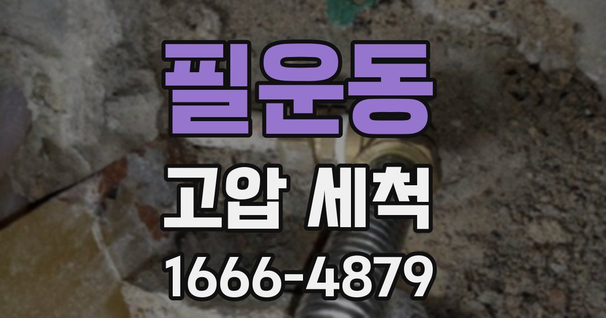 필운동 고압 세척