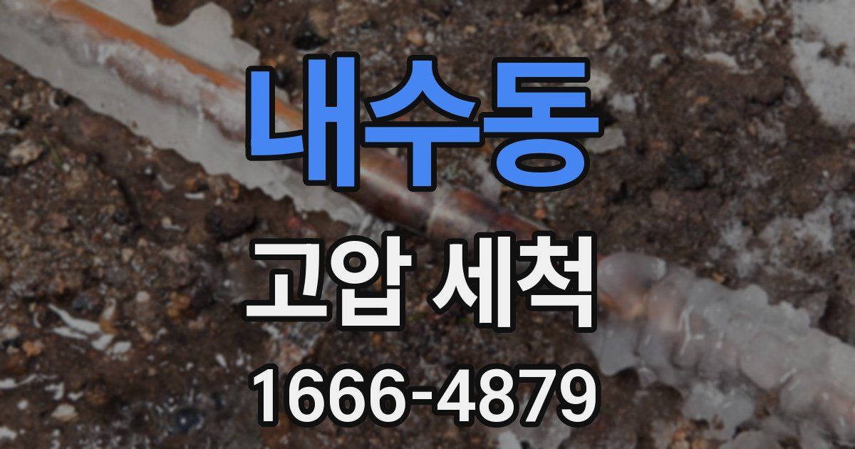 내수동 고압 세척