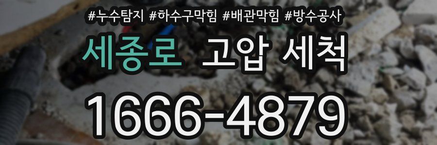 세종로 고압 세척