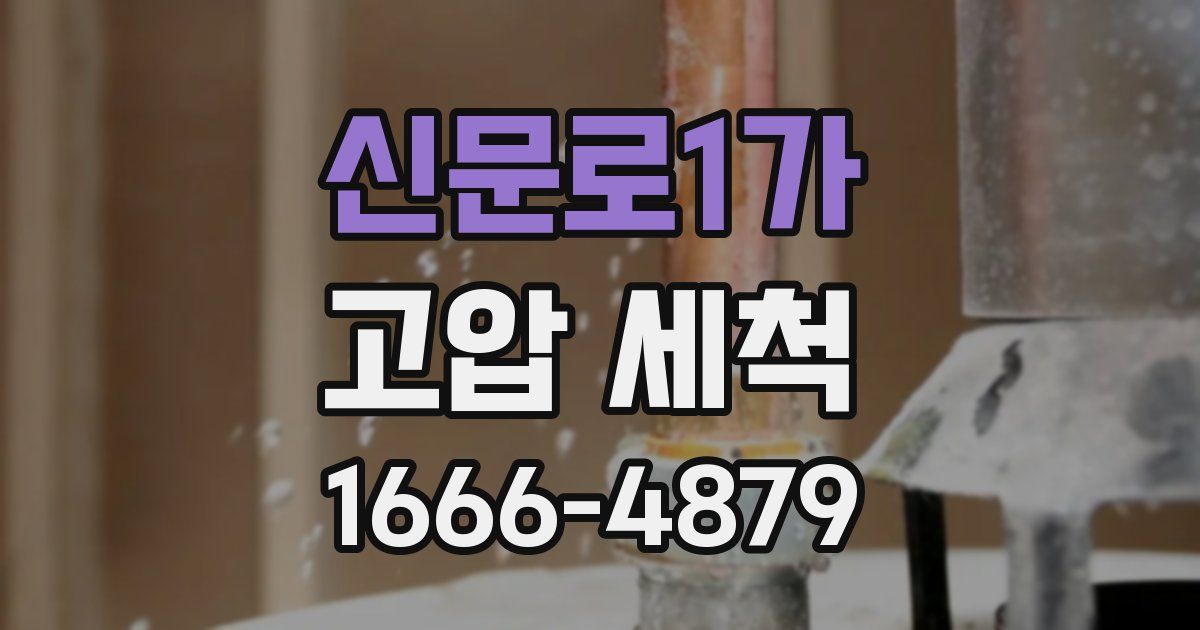신문로1가 고압 세척
