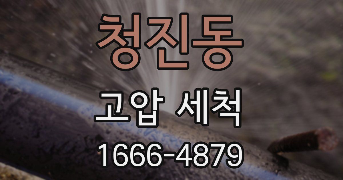 청진동 고압 세척