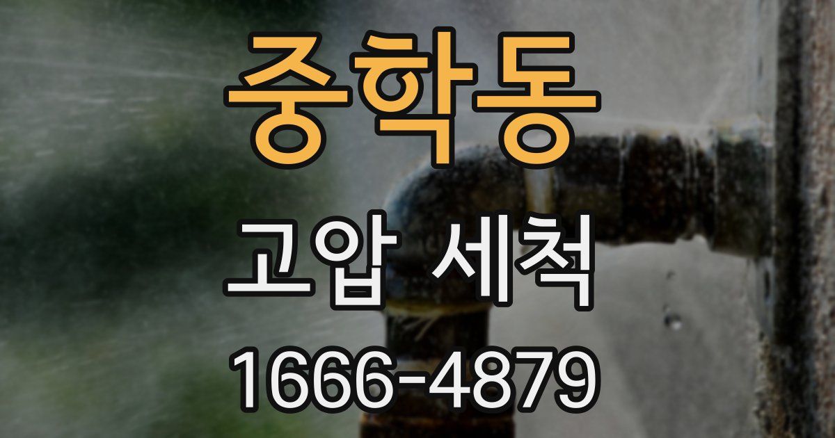 중학동 고압 세척