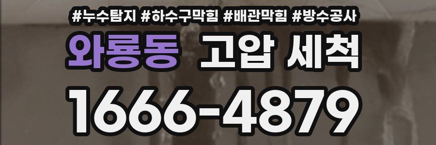 와룡동 고압 세척