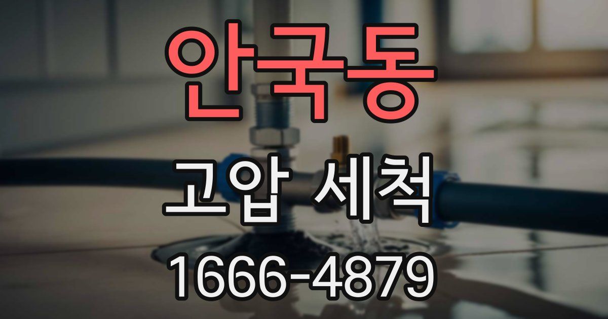 안국동 고압 세척