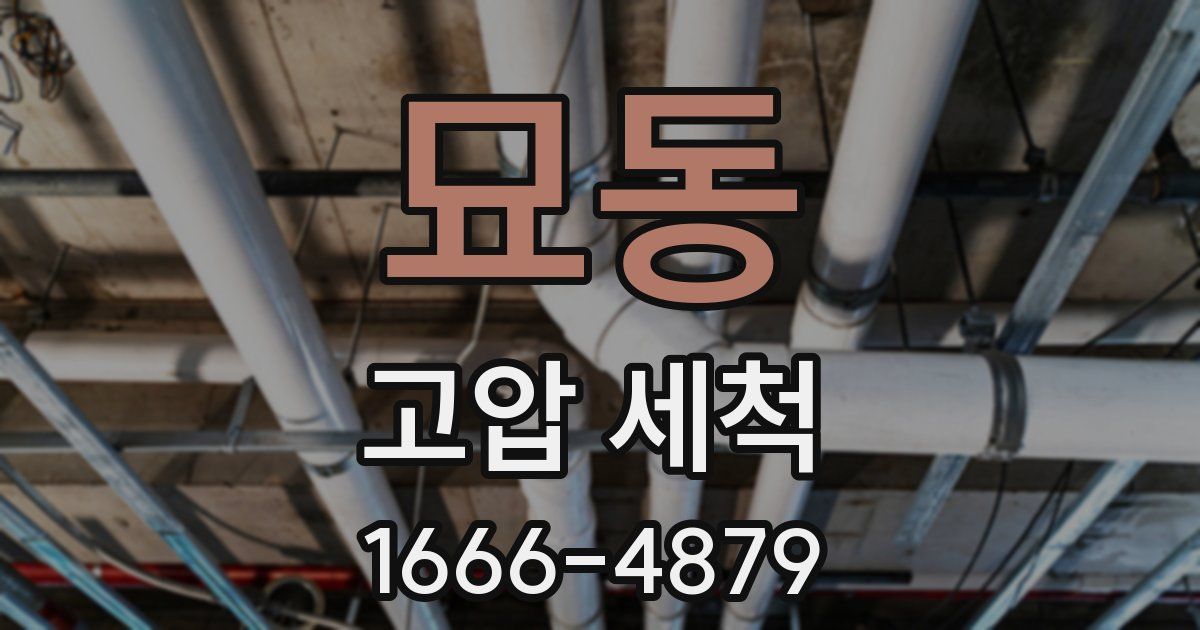 묘동 고압 세척