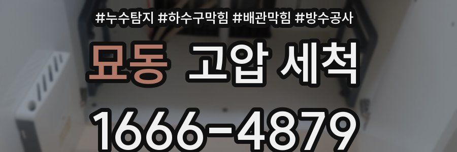 묘동 고압 세척