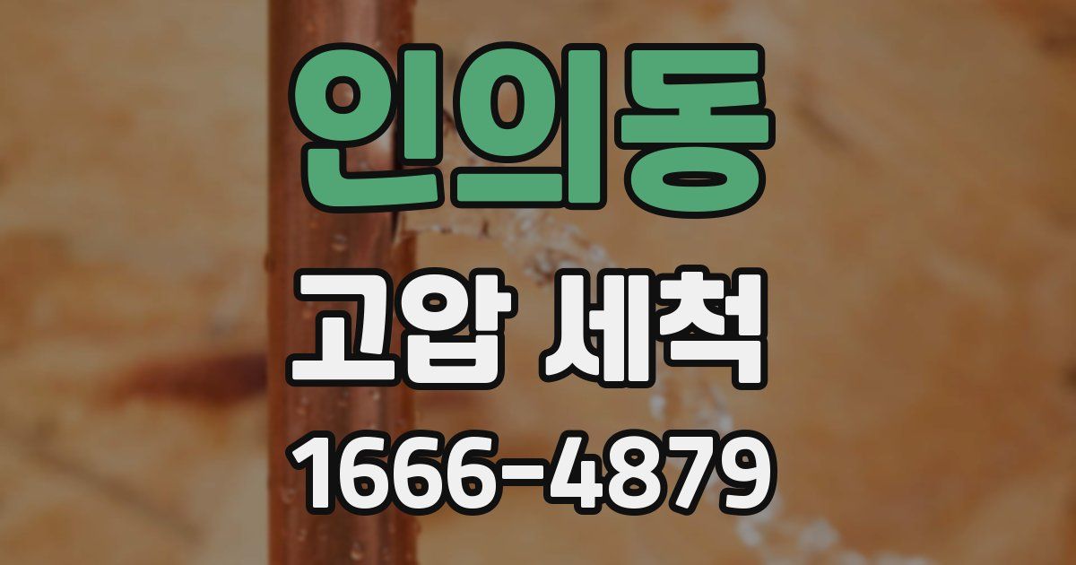 인의동 고압 세척