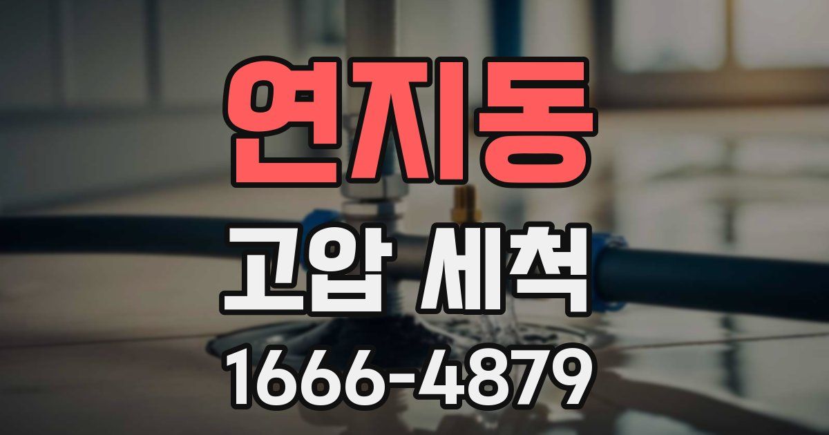 연지동 고압 세척