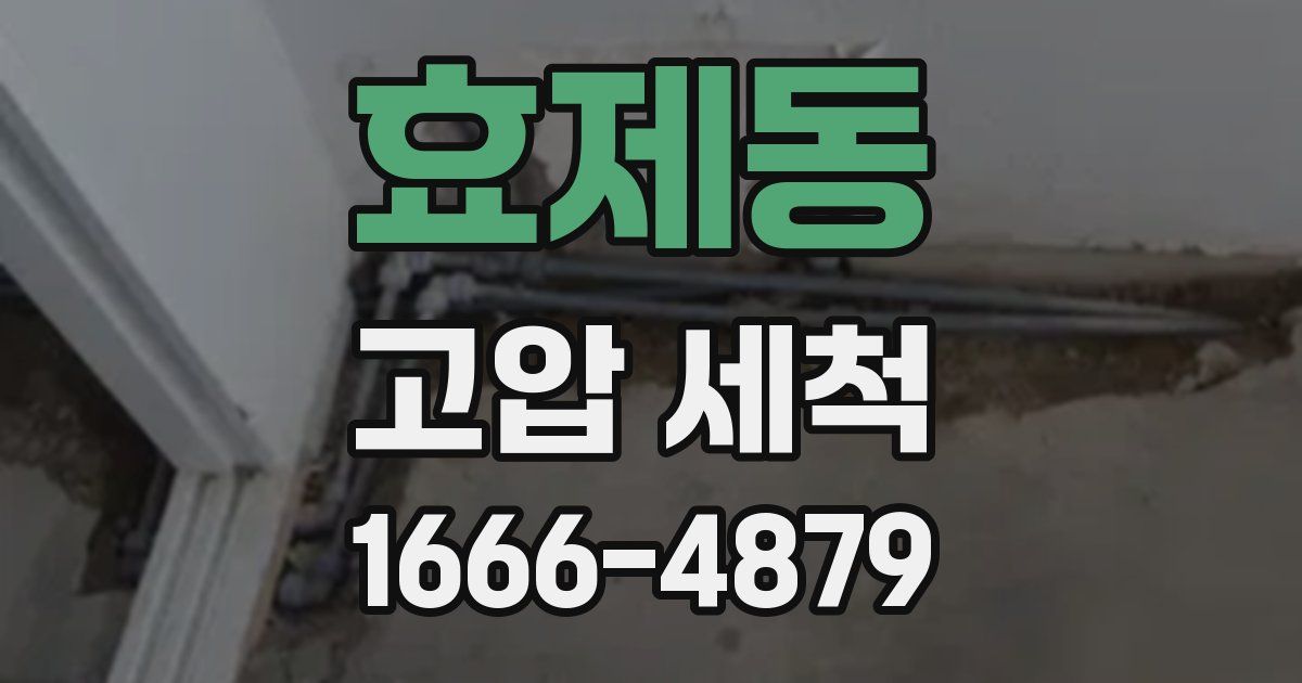 효제동 고압 세척