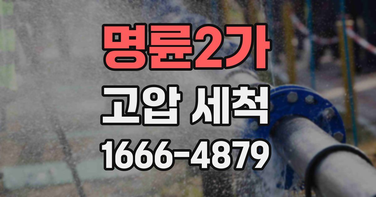명륜2가 고압 세척