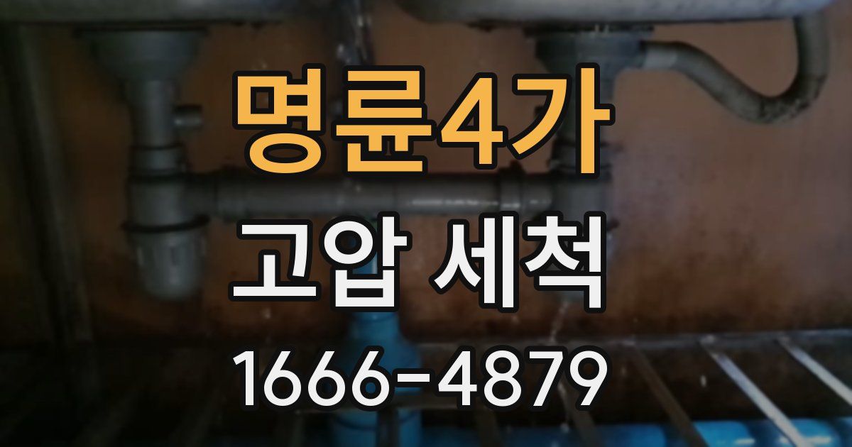 명륜4가 고압 세척