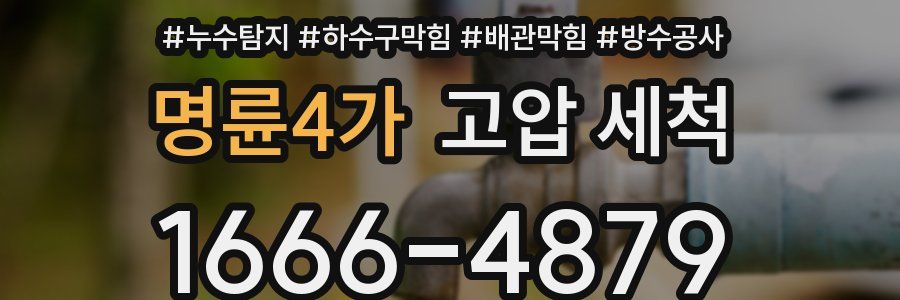 명륜4가 고압 세척