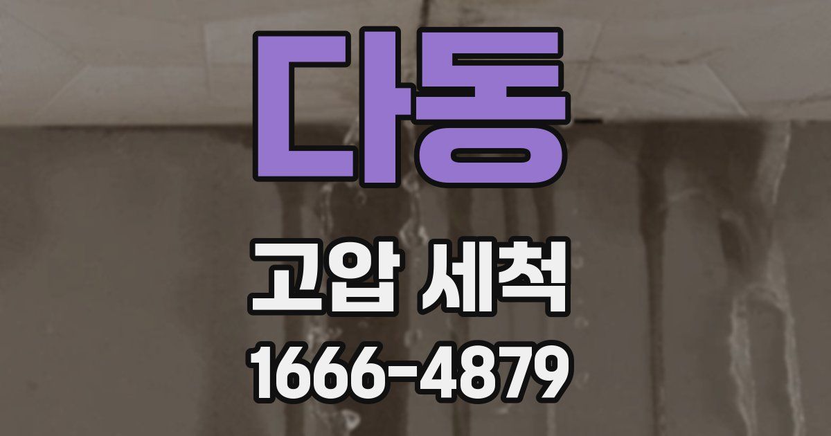 다동 고압 세척