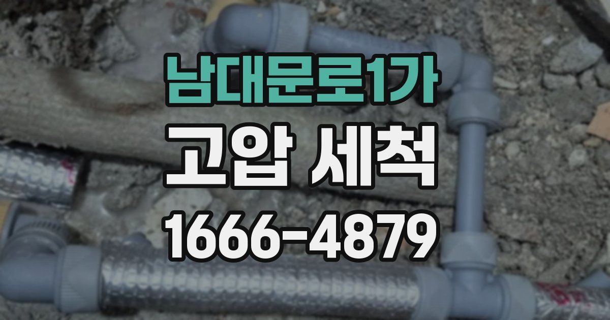 남대문로1가 고압 세척