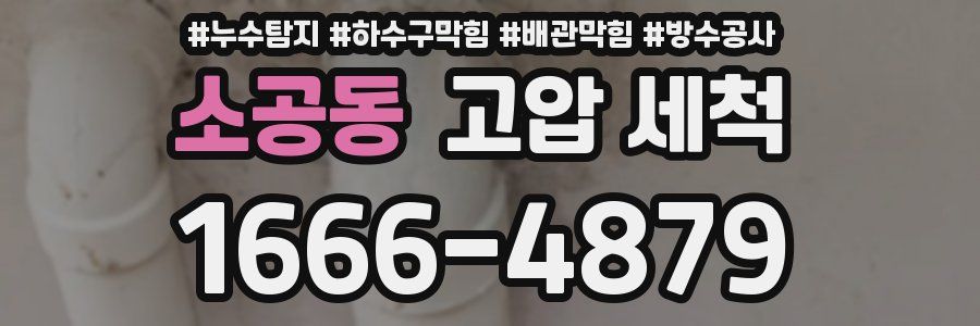 소공동 고압 세척