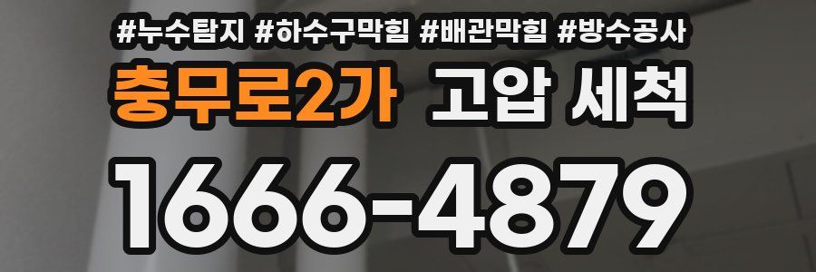 충무로2가 고압 세척