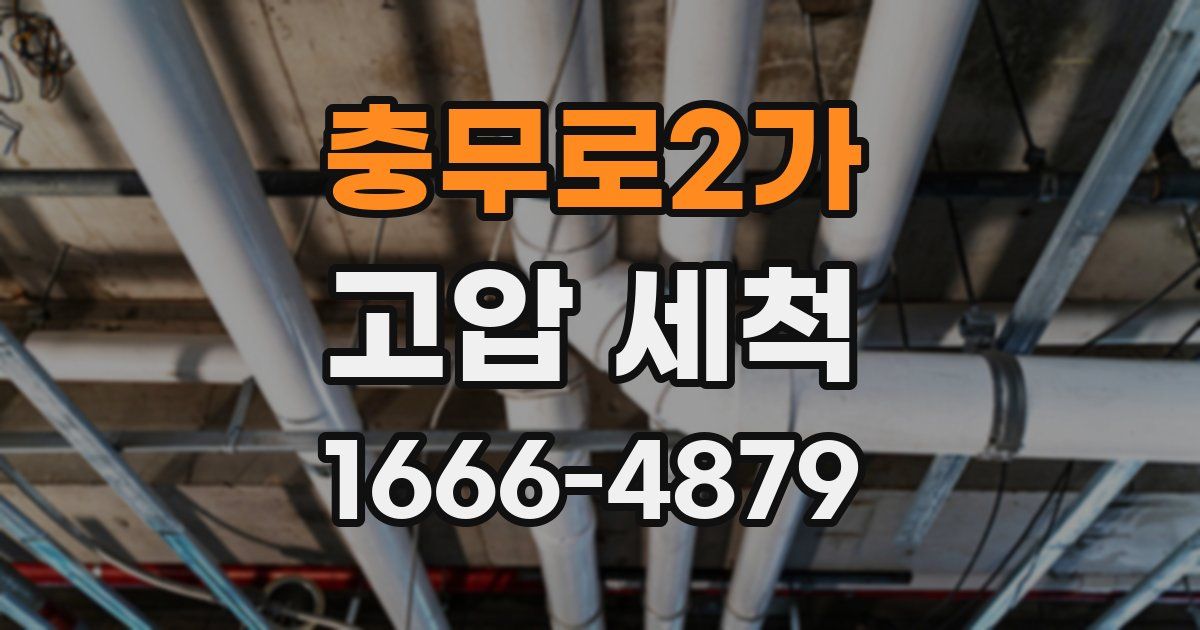 충무로2가 고압 세척