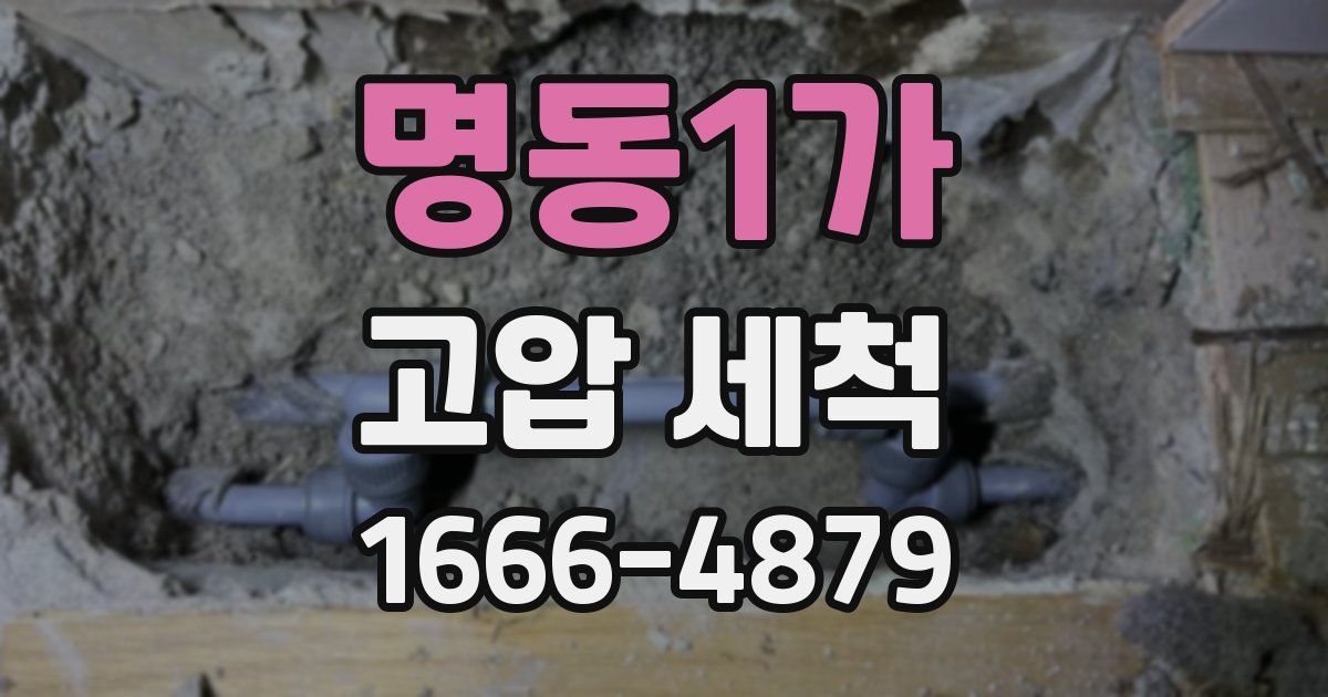 명동1가 고압 세척