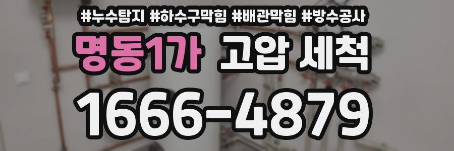 명동1가 고압 세척