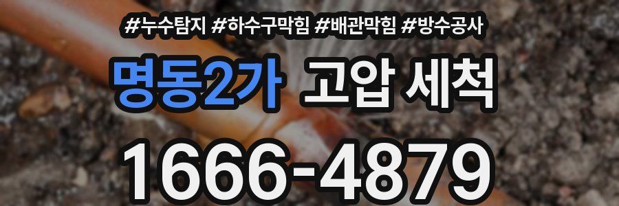 명동2가 고압 세척