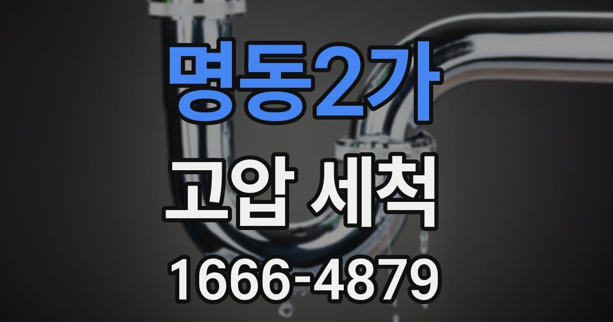 명동2가 고압 세척