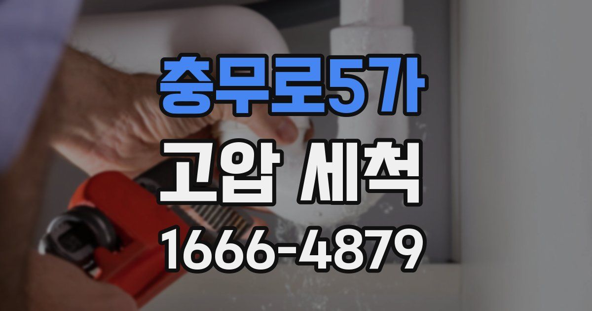 충무로5가 고압 세척