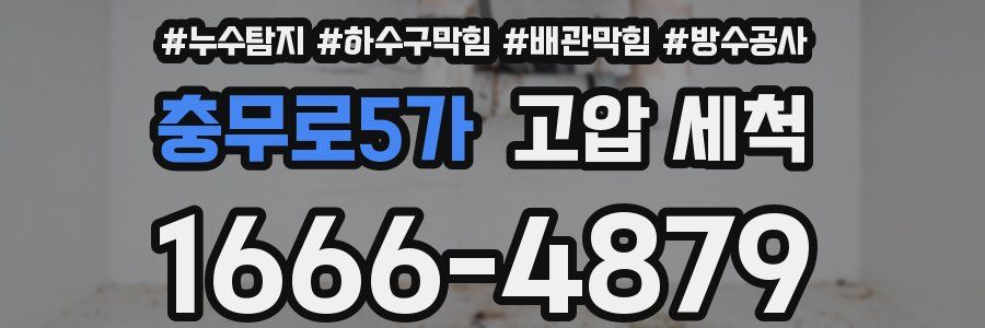 충무로5가 고압 세척
