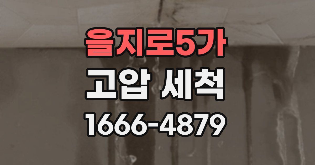 을지로5가 고압 세척