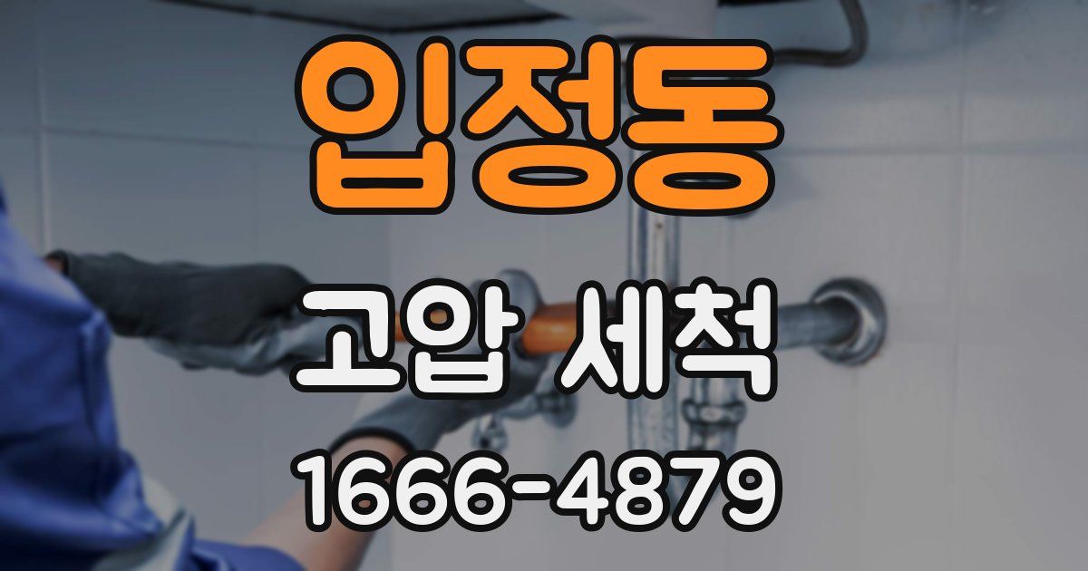 입정동 고압 세척