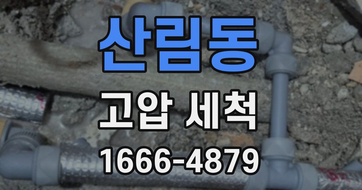 산림동 고압 세척