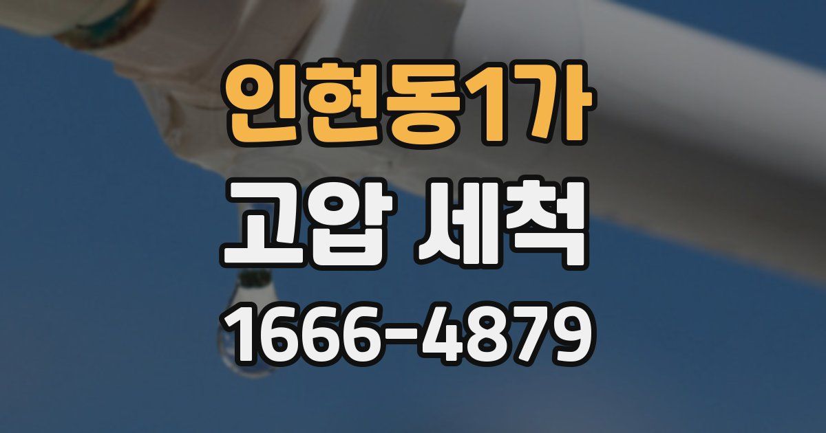 인현동1가 고압 세척