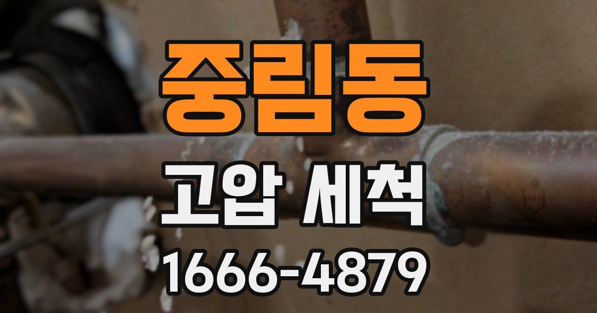 중림동 고압 세척